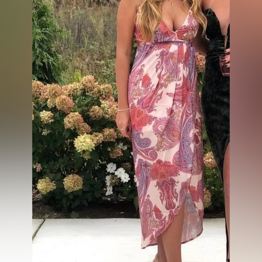 Lulu's Blush Paisley Dress